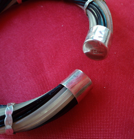 กำไลขนหางช้าง หุ้มด้วยเงินแท้