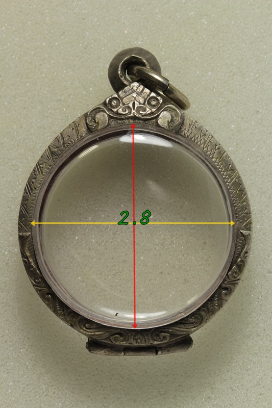 ตลับเงินทรงกลม ใส่พระตามขนาด