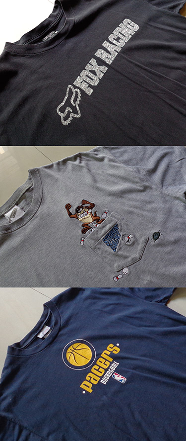 เสื้อแบรนด์ดัง3ตัว เบอร์XLทั้งหมด มี FOX RACING มี REEBOK มี WARNER BROTHER