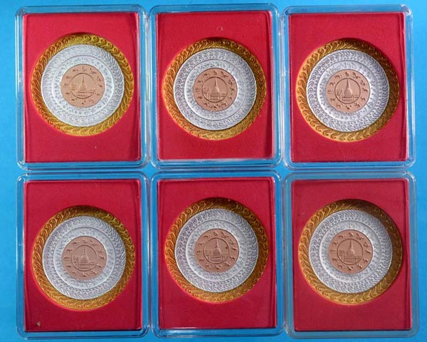  เหรียญใหญ่ [[[ นำฤกษ์ ]]] 6 เหรียญ เจ้าสัวยุคแปด (สวย+เดิม+พร้อมกล่อง) 
