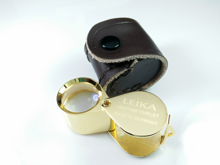 กล้อง** leika10X21mm** สีทองไมครอนสวยเข้ม(MAND IN GERMAN) เลนส์แก้ว3ชั้นเคลือบมัลติโค๊ดตัดแสงพร้อมซอ