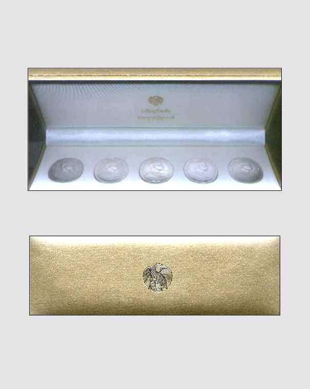 พระพุทธปัญจภาคีเนื้อเงิน พิมพ์ใหญ่ (1ชุด 5 เหรียญ)