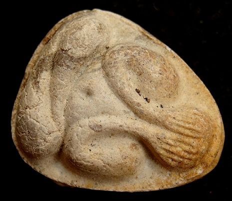 พระปิดตามหาเสน่ห์ หลังยันต์พุทโธ  เนื้อเกสรธ TWO TONE