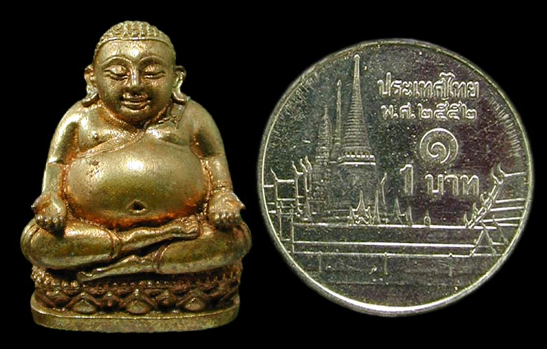 พระสังกัจจาย รุ่นรับทรัพย์ วัดหนองกรับ (ไตรมาส 54)เนื้อทองสัมริดก้นอุดผง ......เคาะแรก