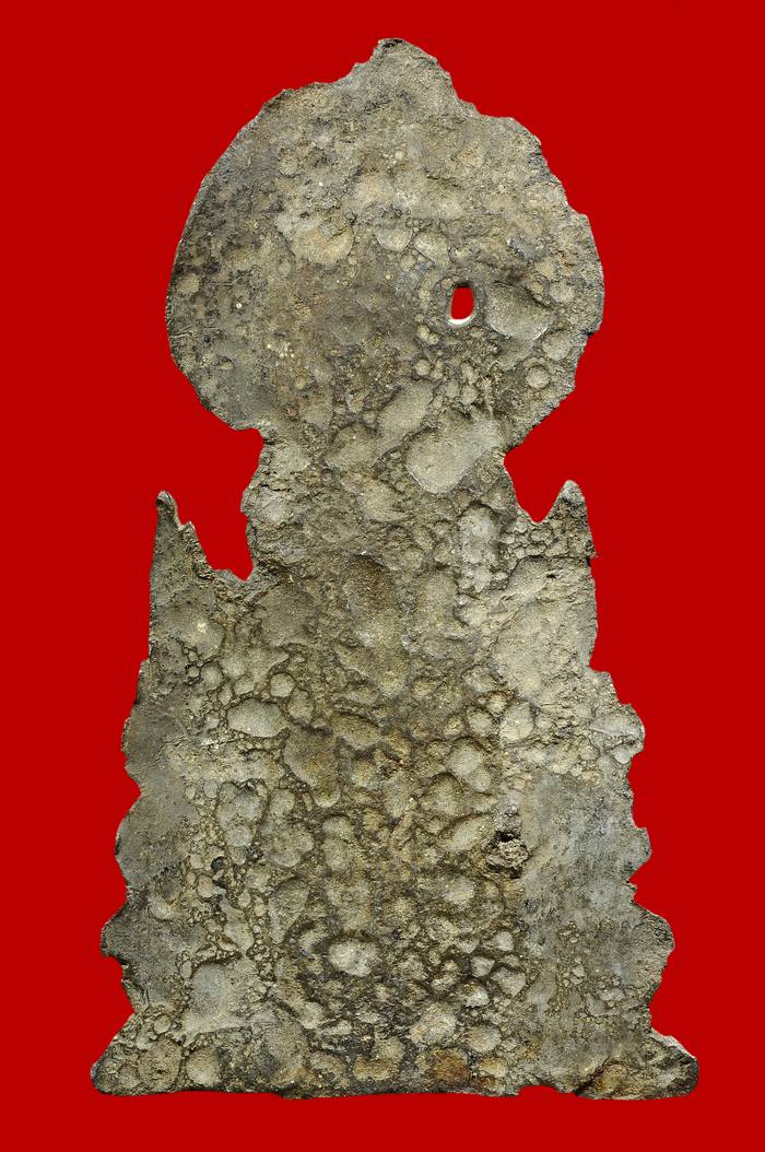 พระกรุราชบูรณะ จ.อยุธยา เนื้อชินเงิน พิมพ์ซุ้มโพธิ์ใหญ่ พร้อมบัตรรับรองครับ