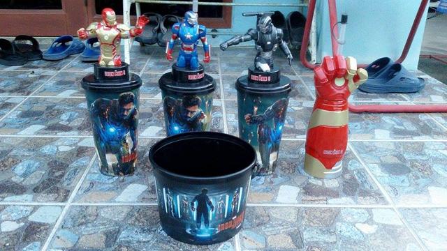 ขายแก้วน้ำโรงหนัง IRON man 3 ครบชุด พร้อมมือไอรอนแมน แก้วสภาพสวยไร้รอยครับ ครับ