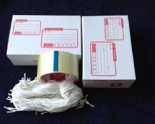 300 บาท@@--//เลือกแบบ ได้เลย //กล่องไปรษณีย์ไดคัทสีขาว No. 0 ขนาด 11*17*6ซม. + เชือก เทปกาวใสม้วน