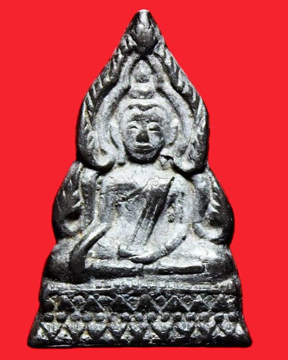 พระพุทธชินราช หลวงพ่อโม วัดสามจีน พิมพ์หนา(นิยม) เนื้อตะกั่ว ปี 2457 กทม