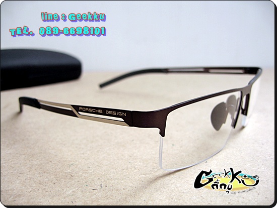 กรอบแว่นตา PORSCHE DESIGN (P-05) ทรงกรอบเต็มสีกัน(ดำ-เทา) 