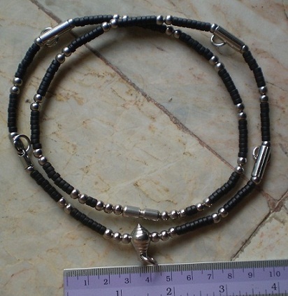 สร้อยกะลาตาเดียว  5 ห่วง  บวกเม็ดสแตนเลส  หัวขุน  เคาะเดียว 