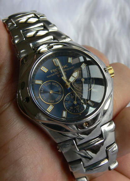 นาฬิกา ALBA ของแท้ ROOX SOLAR สุภาพบุรุษ โครโนกราฟหน้าปัดงามๆ สวยทั้งเรือนทั้งสาย