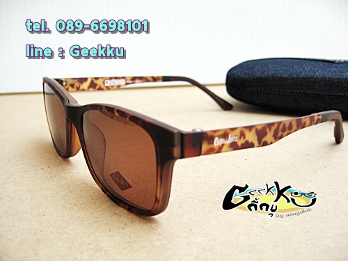 กรอบแว่นตา Cooper  (6006-col.5) **ของแท้ ** ทรงกรอบเต็มสีน้ำตาลลายกระ  มีคลิปกันแดด (เลนส์ Porarized