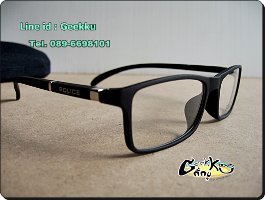 กรอบแว่น POLICE กรอบสีดำด้าน  เคาะเดียว 399