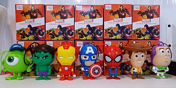 Super hero ครบชุด 8 ตัวครับ ทั้ง Iron man/Captain America/Spider man/Hulk/Toy Story/Monster Inc.