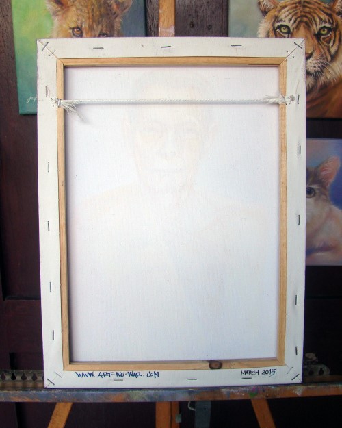 ภาพวาดสีน้ำมัน หลวงปู่โต๊ะ วัดประดู่ฉิมพลี งานเพ้นท์บนเฟรมผ้าใบ canvas ขนาด 30x40 cm.