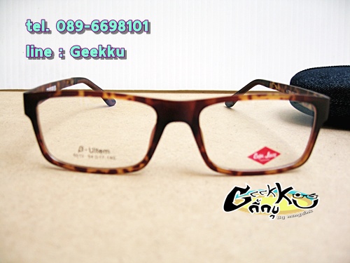 กรอบแว่นตา Cooper  (6001-col.5) **ของแท้ ** ทรงกรอบเต็มสีน้ำตาลลายกระ  มีคลิปกันแดด (เลนส์ Porarized