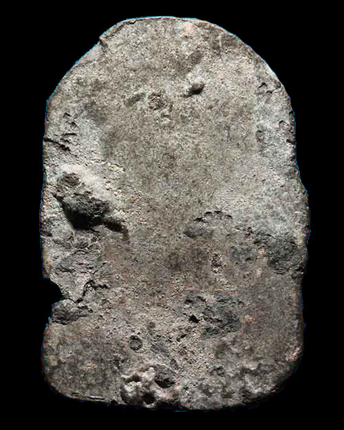 พระขุนแผนใบพุทรา เนื้อชินเงินผิวปรอท กรุวัดราชบูรณะ จ.พระนครศรีอยุธยา