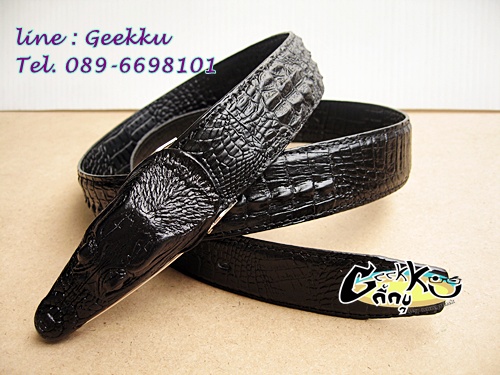 เข็มขัดหัวจระเข้สายหนังแท้ 