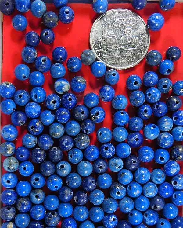 หินนำโชค ลาพิส ลาซูลี 5 มม. 200 เม็ด