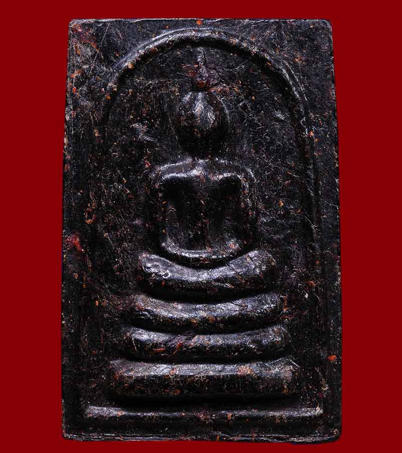 สมเด็จหลังรูปเหมือน เนื้อครั่งพุทรา หลวงพ่อยิด รุ่นเมตตา มาหลาภ วัดหนองจอก อำเภอกุยบุรี จังหวัดประจว