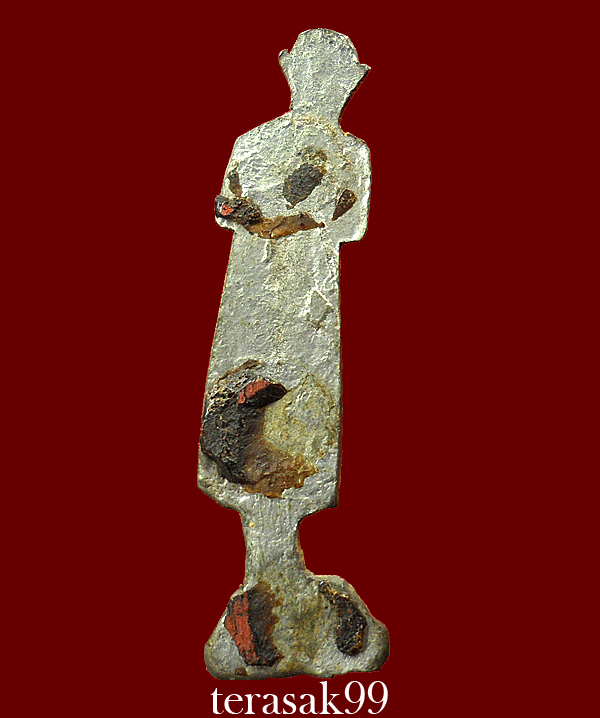 พระพิมพ์โมคคัลลานะ เนื้อชิินเงิน กรุวัดวังแดงเหนือ จ.อยุธยา สวยๆ