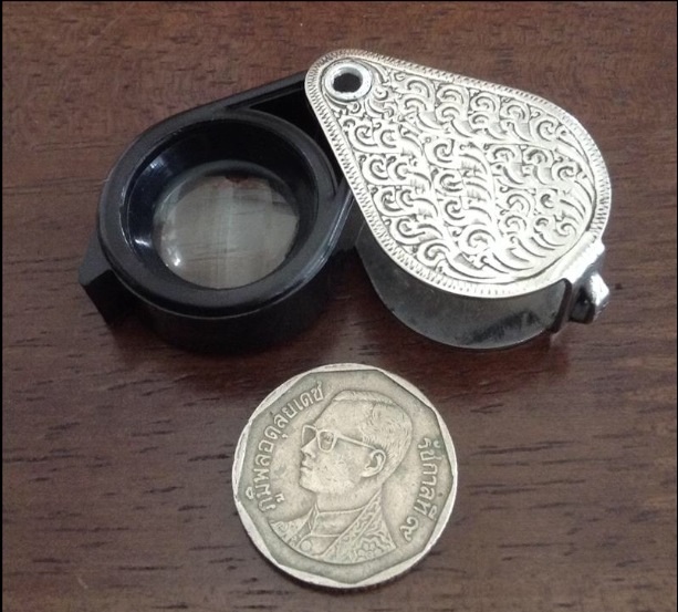 กล้อง ขยาย 10X เลนส์แก้ว ตัวสแตนเลสแกะลาย ขนาด กำลังพอเหมา ะ