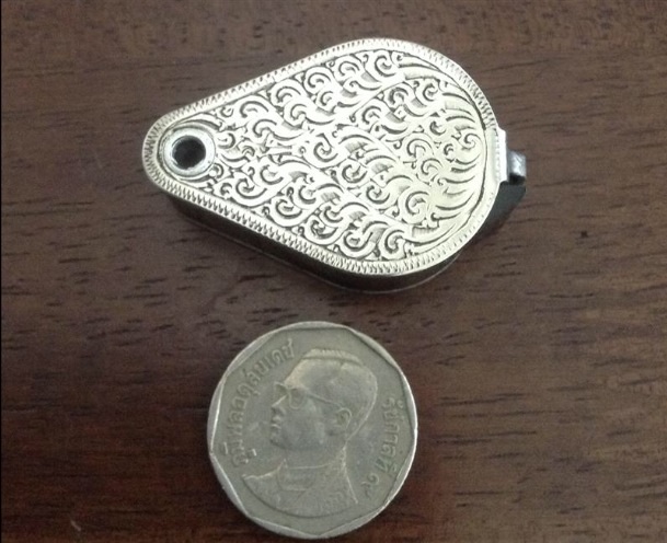 กล้อง ขยาย 10X เลนส์แก้ว ตัวสแตนเลสแกะลาย ขนาด กำลังพอเหมา ะ