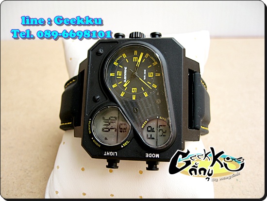 นาฬิกา US SUBMARINE  ดีไซน์เก๋  บอดี้เหลี่ยม ใช้งานได้ 2 ระบบ