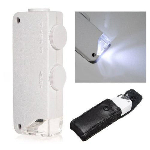 กล้องส่องพระ เพชร จิวเวอร์รี่ กล้องส่องพระกำลังขยาย 160x-200x เท่า พร้อมไฟ LED และซองใส่ ส่งฟรี