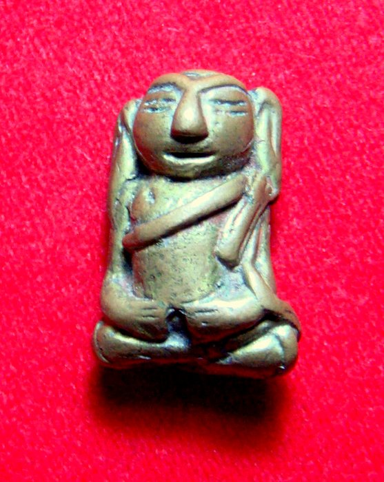 รูปหล่อโบราณพิมพ์พระสังกัจจายน์เชียงแสน เนื้อโลหะสำริด