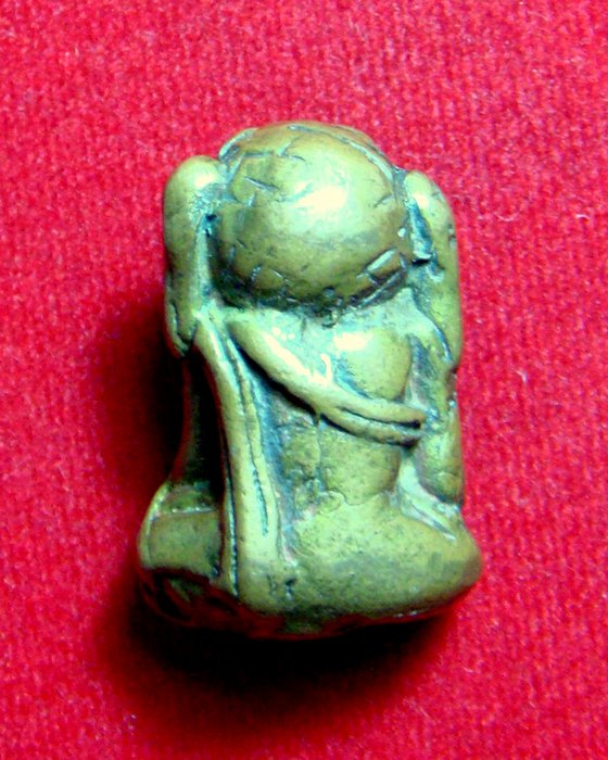 รูปหล่อโบราณพิมพ์พระสังกัจจายน์เชียงแสน เนื้อโลหะสำริด