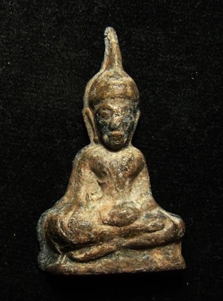 พระท่ากระดาน พิมพ์หน้ากลาง หลวงพ่อนารถ วัดศรีโลหะ กาญจนบุรี ปี2520 เนื้อตะกั่วสนิมแดง