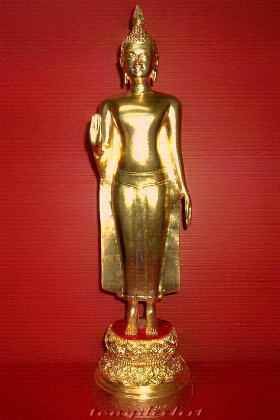 พระบูชาพระร่วงโรจนฤทธิ์ วัดพระปฐมเจดีย์ จ.นครปฐม รุ่น 91 ปี ปิดทองทั้งองค์สวยมากค่ะ