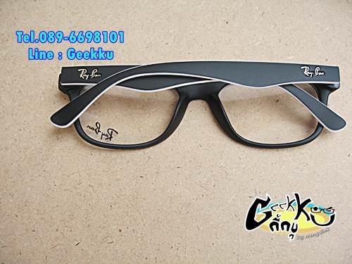 กรอบแว่น Ray Ban   กรอบสีดำด้าน (ขาด้านในสีขาว) 