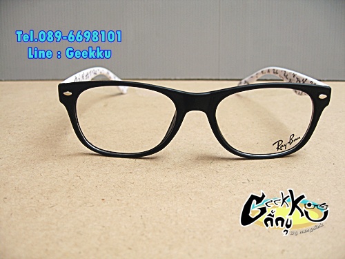 กรอบแว่น Ray Ban   กรอบสีดำด้าน (ขาด้านในสีขาว) 