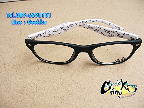กรอบแว่น Ray Ban   กรอบสีดำด้าน (ขาด้านในสีขาว) 