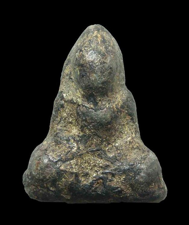 พระโป้ เนื้อตะกั่วสนิมแดง จ.พระนครศรีอยุธยา ลงรักปิดทองเดิมๆ