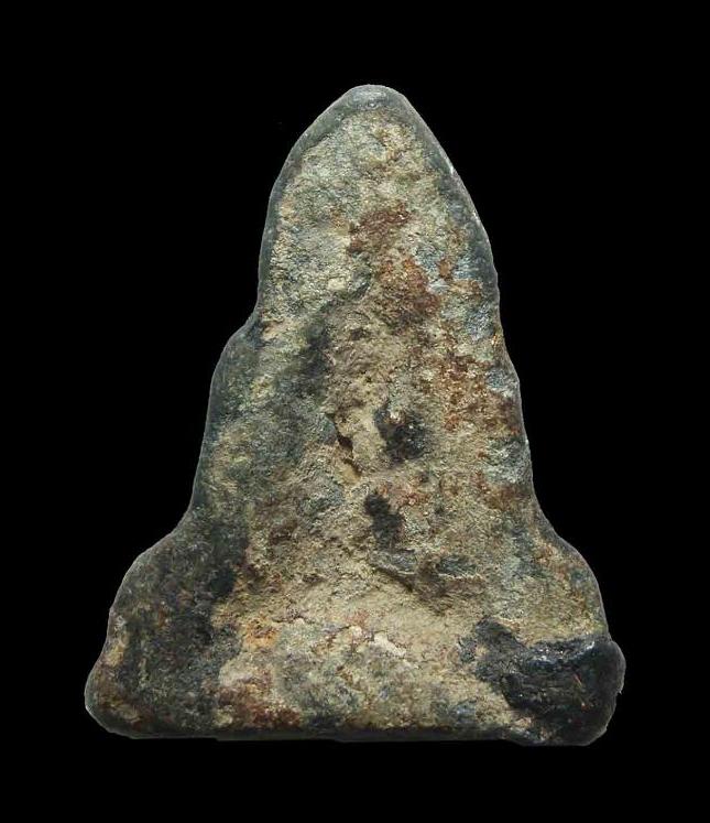 พระโป้ เนื้อตะกั่วสนิมแดง จ.พระนครศรีอยุธยา ลงรักปิดทองเดิมๆ