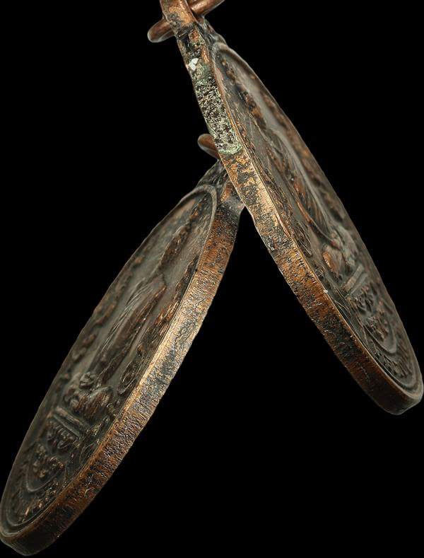 เหรียญเยือนอินเดีย เนื้อทองแดง หลวงปู่โต๊ะ วัดประดู่ฉิมพลี ปี 2519