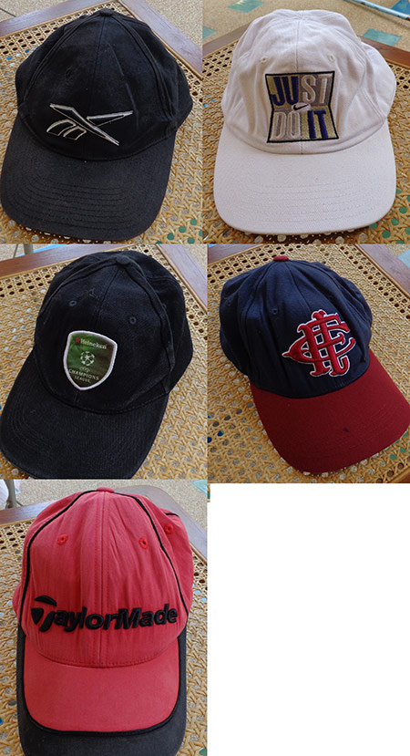 หมวกแบรนด์ดัง 5 ใบ REEBOK + NIKE + HEINEKEN + LECAF + TAYLOR MADE ของแท้ครับ ไม่ถึงพัน