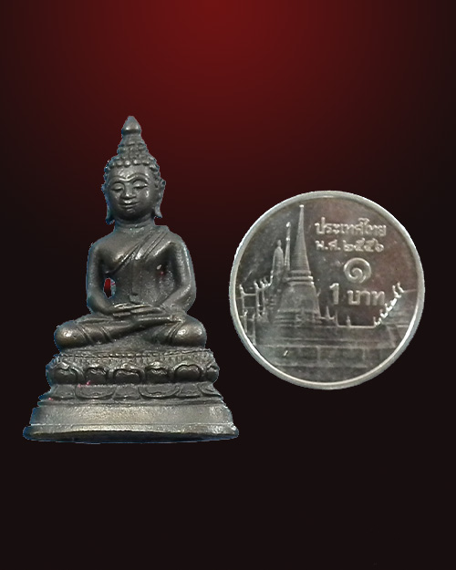 พระพุทธศักดิ์สิทธิ๋ หลวงปู่คำพันธ์ รุ่นปฐวีธาตุ ปี. ๒๕๓๖ เนื้อทองเหลืองรมดำ