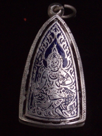 (((***ปลุกกระแส***))) ตลับเงินลงยา หลังปิด มือ 2 (ใส่พระกริ่ง) สวยๆ พร้อมใช้   เคาะเดียวแดง