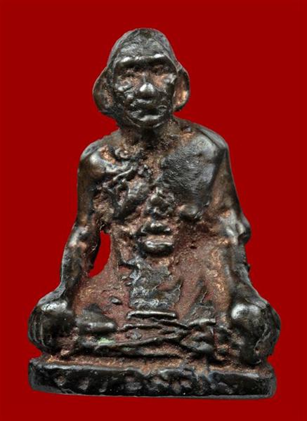 รูปหล่อโบราญหลวงพ่อเนื่อง วัดจุฬามณี สมุทรสงคราม สวยจาร+เหล็กครับ