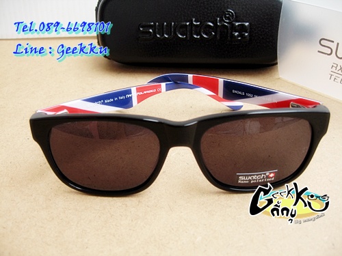 แว่นกันแดด Swatch (SW24LS)  ขาสปริง ขาลายธงชาติ เทคโนโลยี Nano Polarized เลนส์ชนิดพิเศษ เทคโนโลยี Na