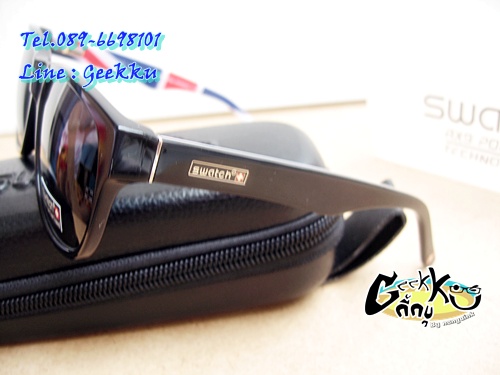 แว่นกันแดด Swatch (SW24LS)  ขาสปริง ขาลายธงชาติ เทคโนโลยี Nano Polarized เลนส์ชนิดพิเศษ เทคโนโลยี Na