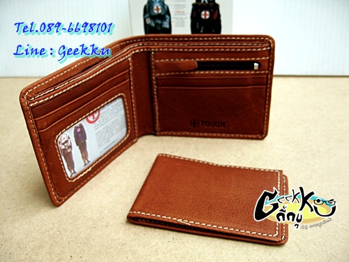 กระเป๋าตังค์ Tough (T20) หนังแท้  หนังชามัวร์ 