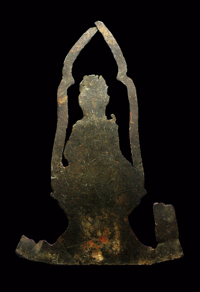 พระอู่ทองทรงเครื่อง เนื้อชินตะกั่วสนิมแดง กรุวัดตูม จ.อยุธยา