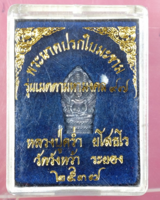 พระนาคปรกใบมะขามหลวงปู่ครํ่า วัดวังหว้า จังหวัดระยอง ปี2537รุ่นเมตตามหามงคล๙๗/วอ98
