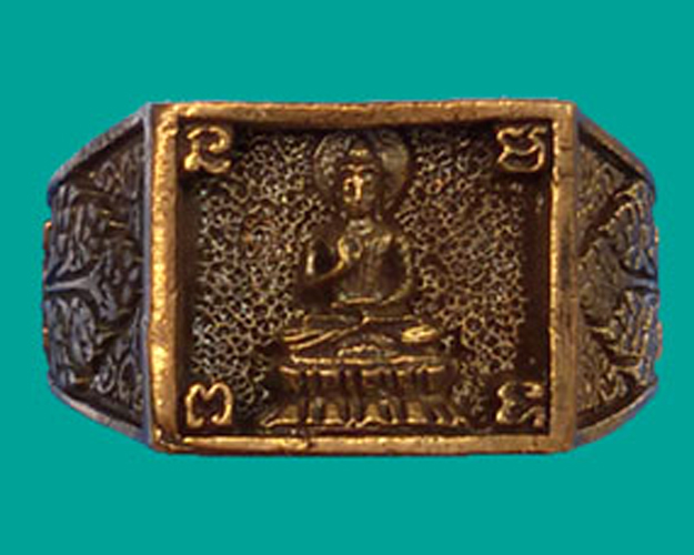 แหวนหน้าพระพุทธฯ ปี2540 วัดสะแก อยุธยา เนื้อนวะมีตอกโค๊ตมีรอยจาร /วก21