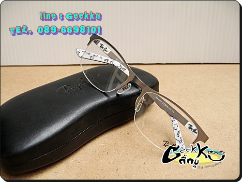 กรอบแว่นตา Ray Ban (R15) ทรงครึ่งกรอบสีเงิน 